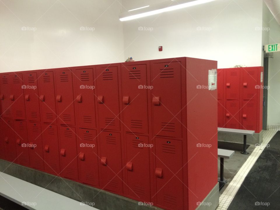 Empty locker room
