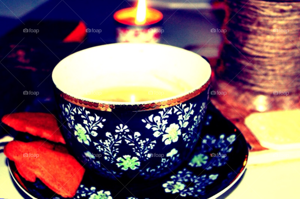 coffee christmas candle xmas by merethe