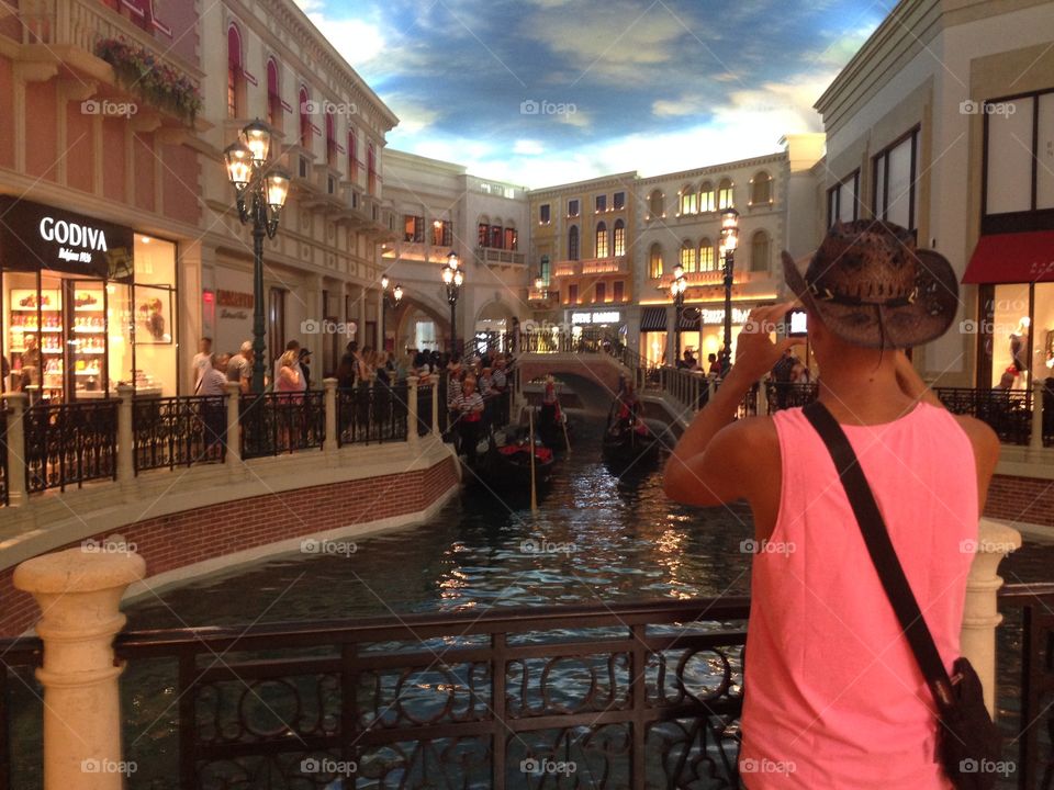 Photographer in the Venice Hotel,Las Vegas