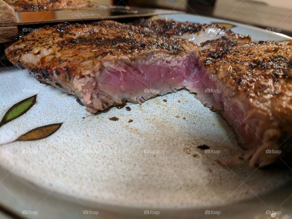 rare steak