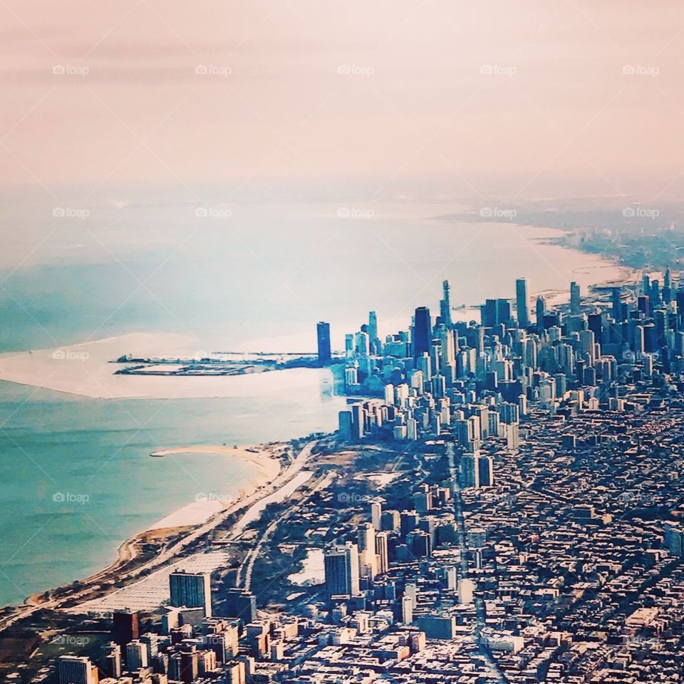Aerial view of Chicago 