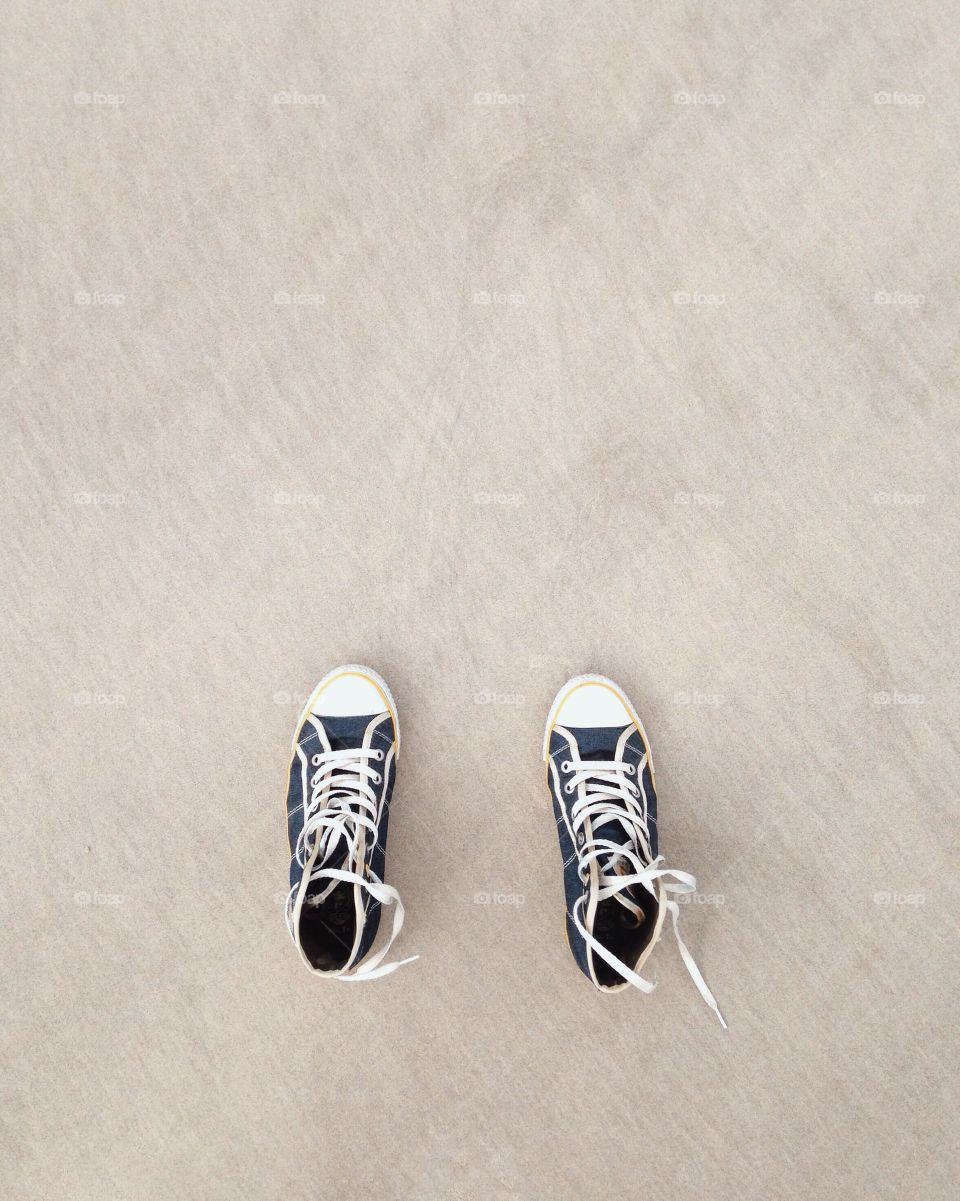 Shoes on the sand
