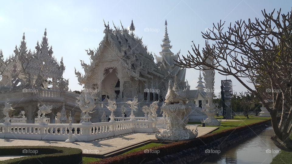 white temple in Chaingrai up north of Thailand