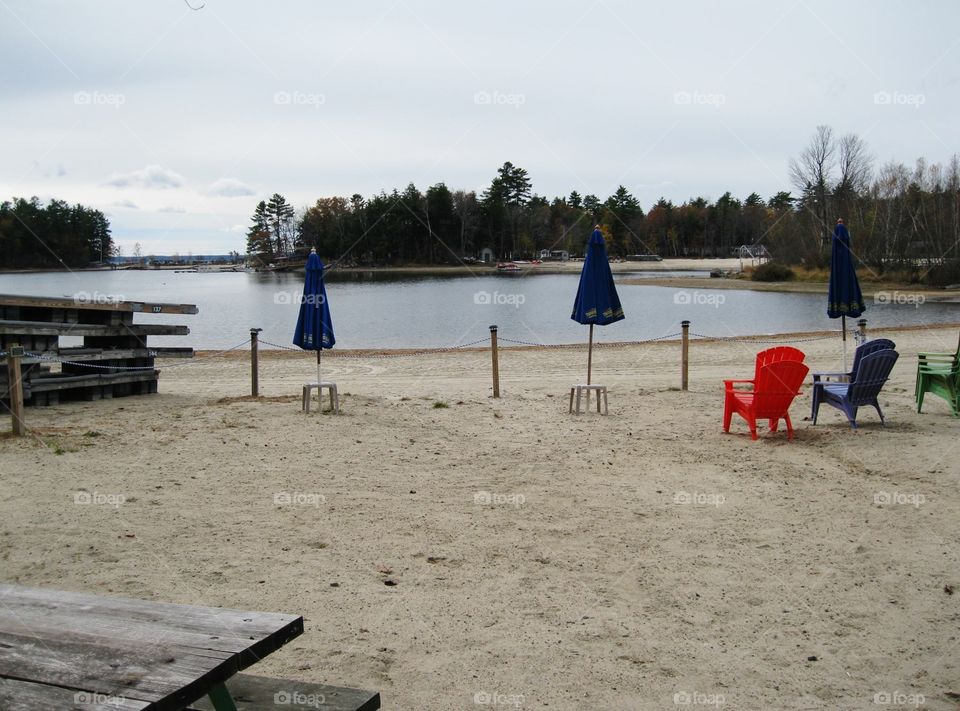 Point Sebago. We were looking at places to get married. This was the spot of the beach BBQ at Point Sebago Resort, Maine