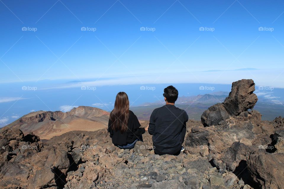 Couple on Teide Volcano 