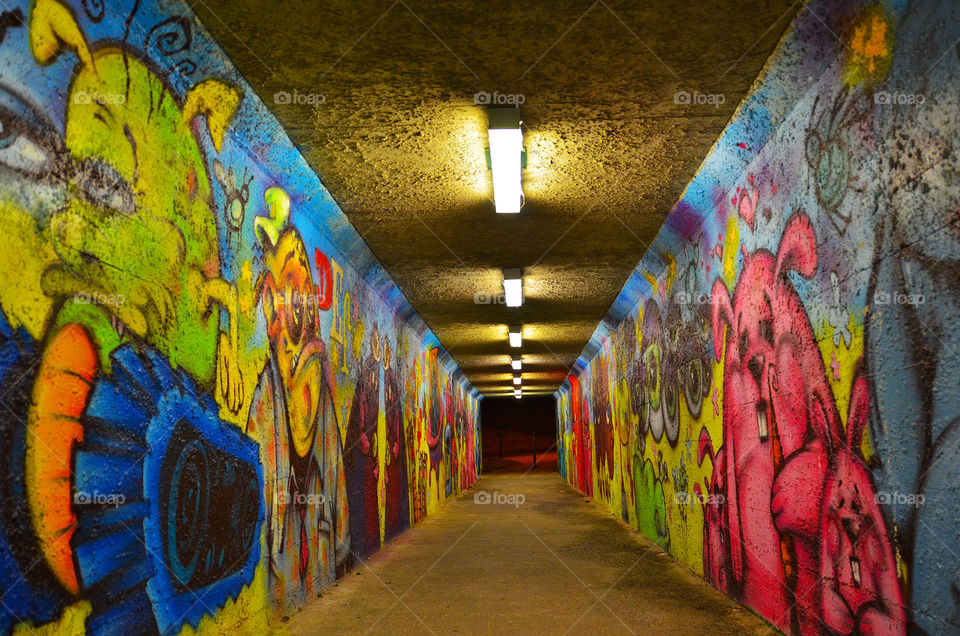 Graffiti Art in the Tunnel