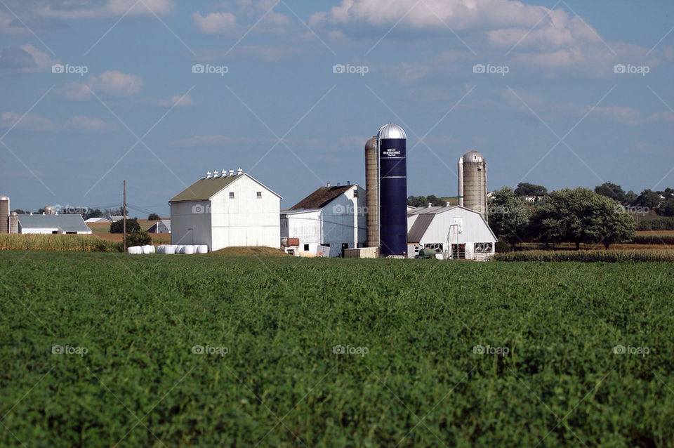 county farm silo farmhouse by sixcrows