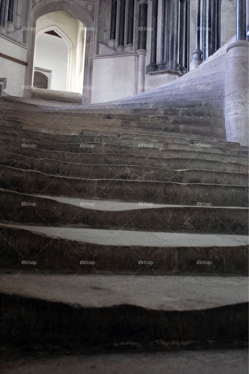 Wells Cathedral recreation of Frederic Evens Iconic steps image.