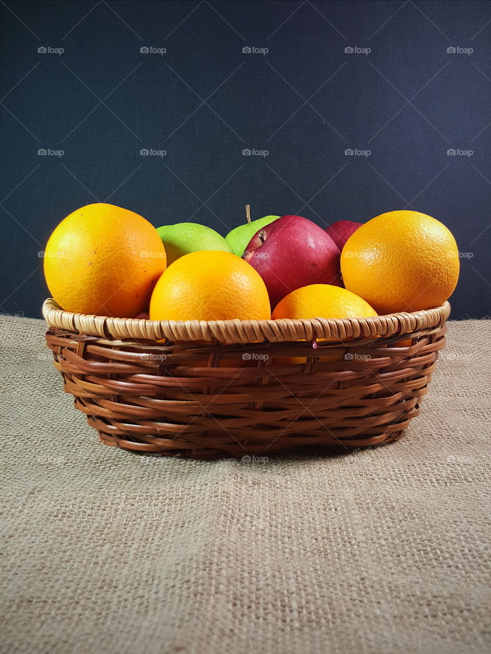 Still life of fruits basket