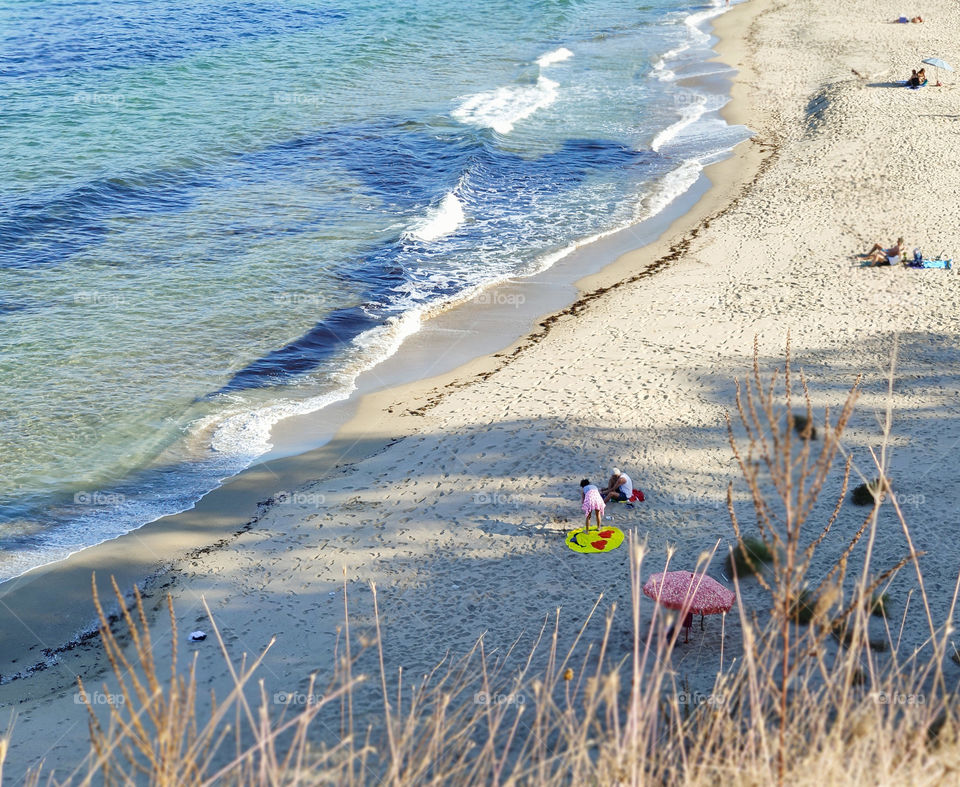 Summer beach view from above