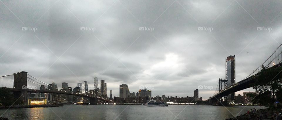 NYC_skyline Brooklyn Bridge