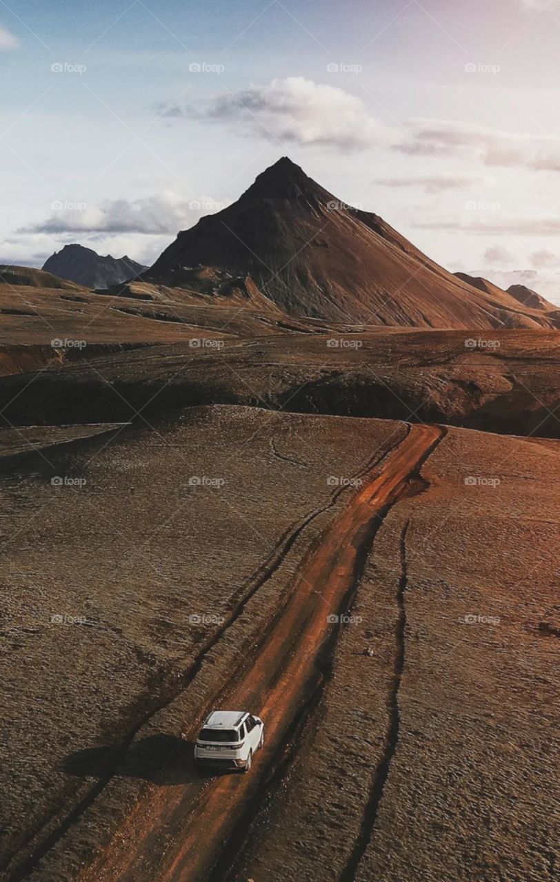 so tricky simple car road looks village road mountain and car run on tricky road
