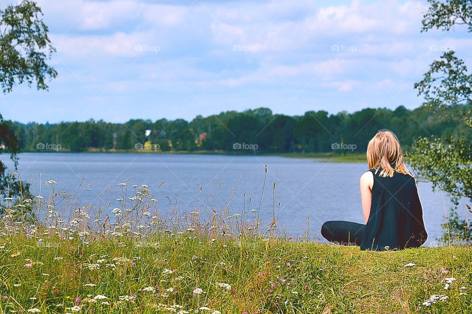 Girl looking at the views