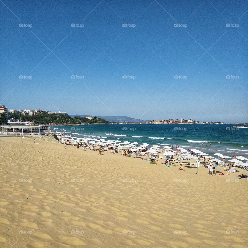 There are a lot of people on the beach today