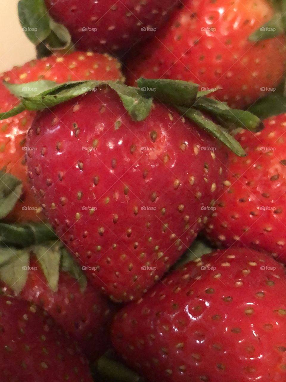 Closeup of strawberries snacks fruit 