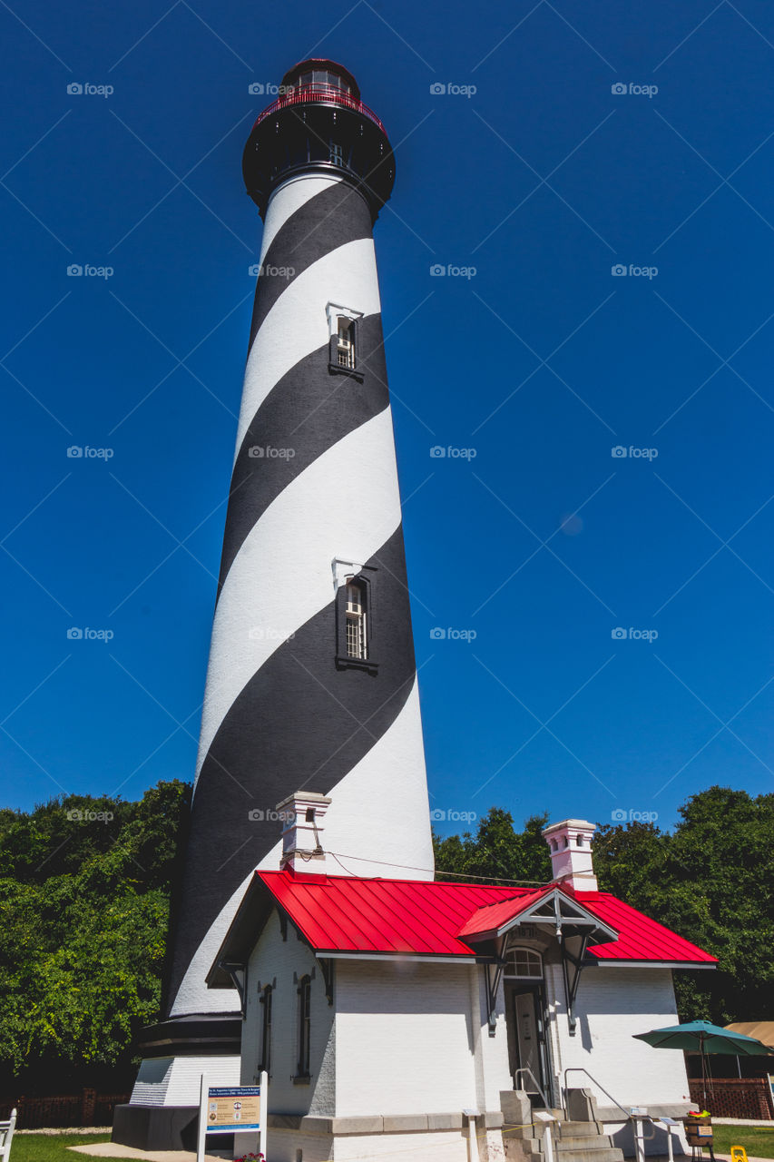 View from the bottom . Looking up at the Saint Augustine lighthouse and anticipating the climb 