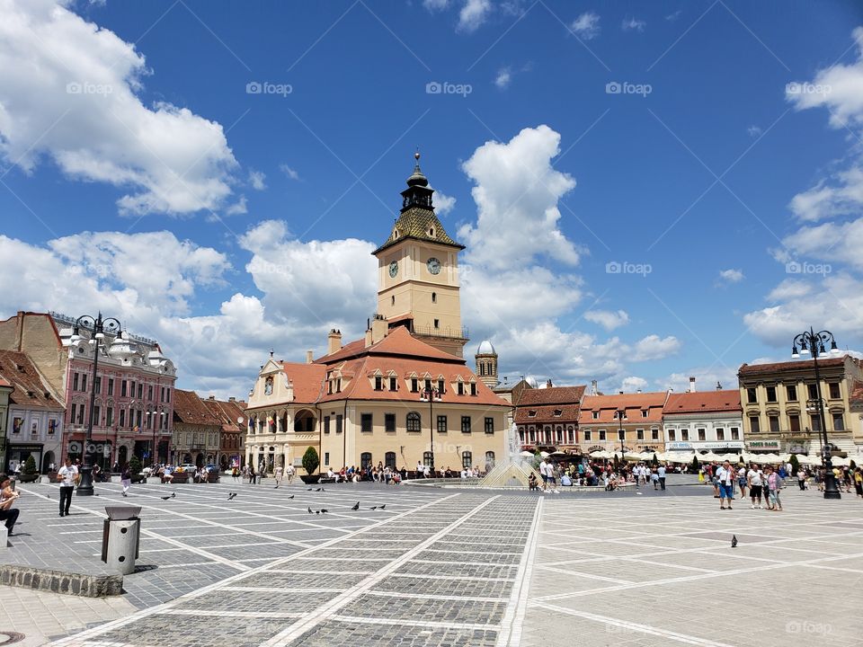 Old town square, Brasov, Transylvania
