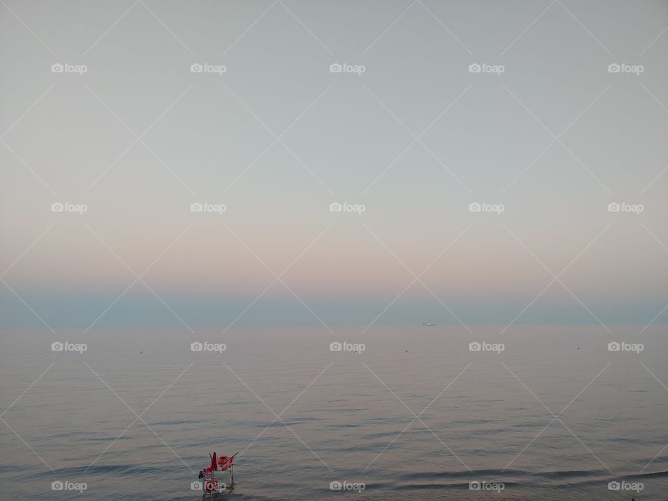 when the sky meets the sea in a symphony of pastels, pure harmony and peacefulness. Alassio, Italy.