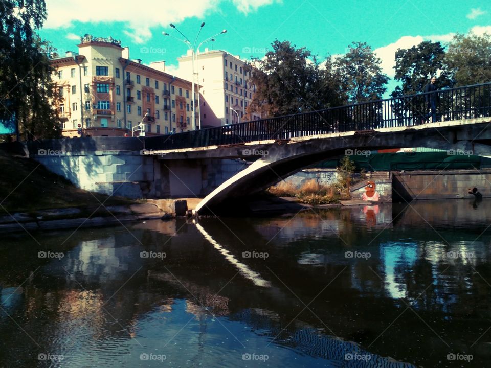 Water, Bridge, City, Reflection, River