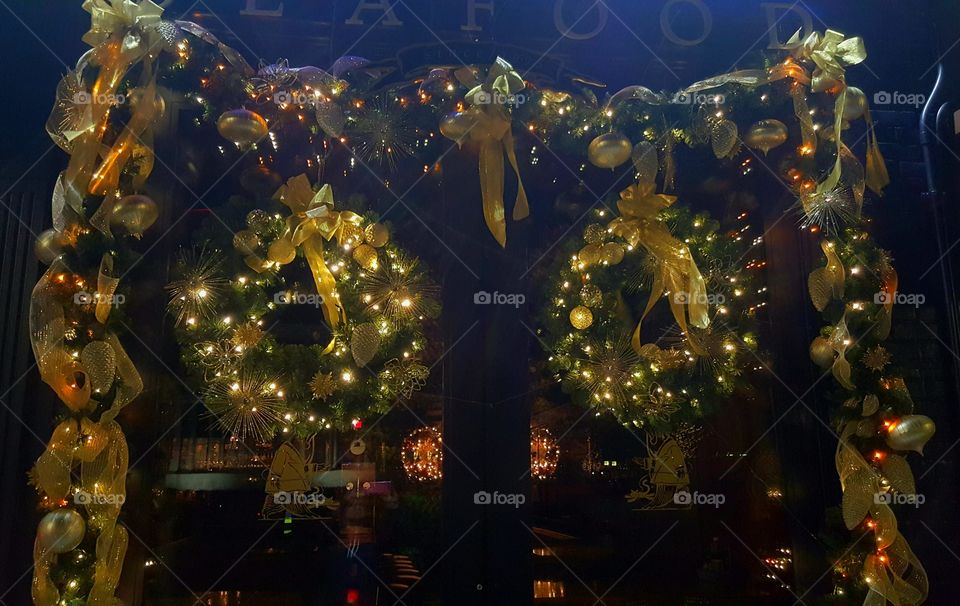 gold wreaths