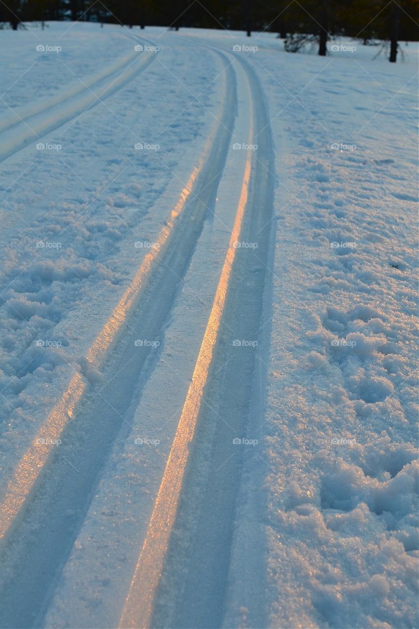 Ski tracks