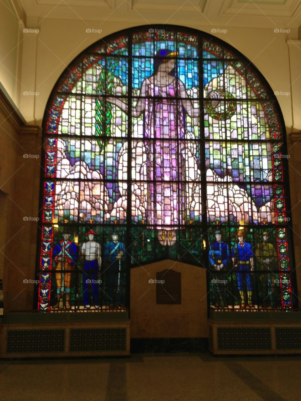 Stained Glass done by Grant Wood 