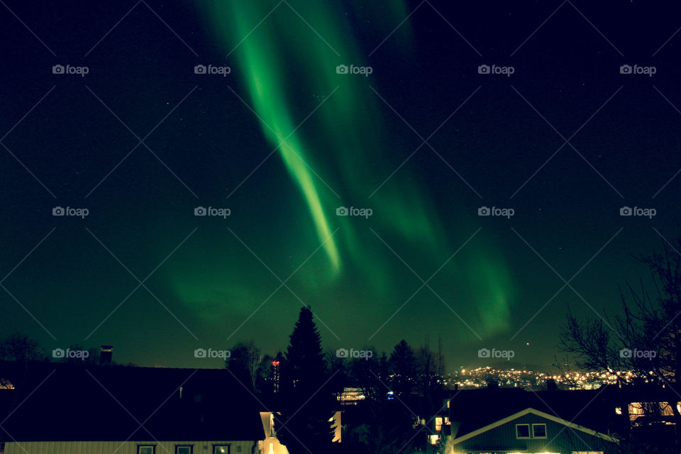 Aurora. Auroras seen in Trondheim 2015