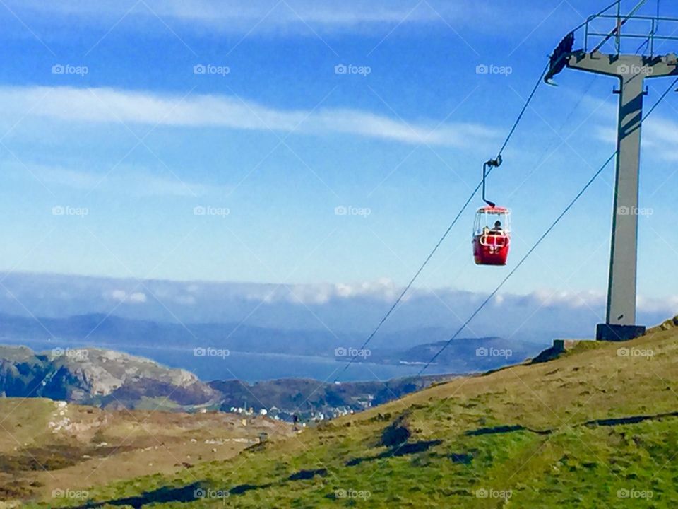 Red cable car  