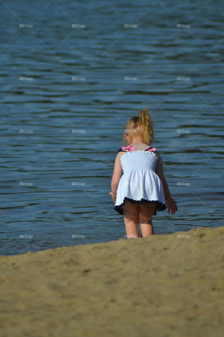 little girl on the beach