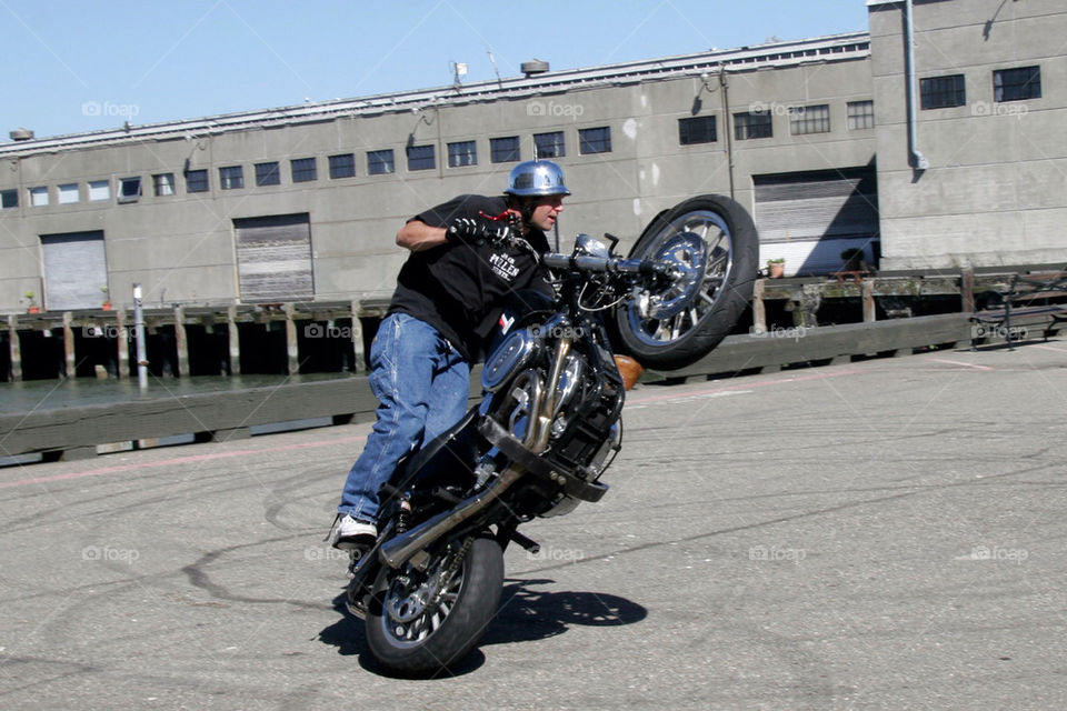 bike motorcycle stunt biker by habitforming