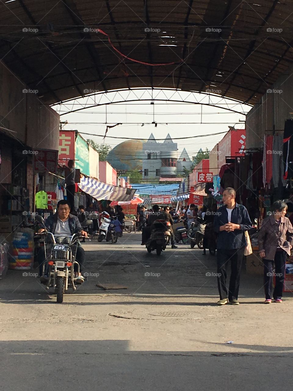 Entrance to a market in Zhengzhou, China