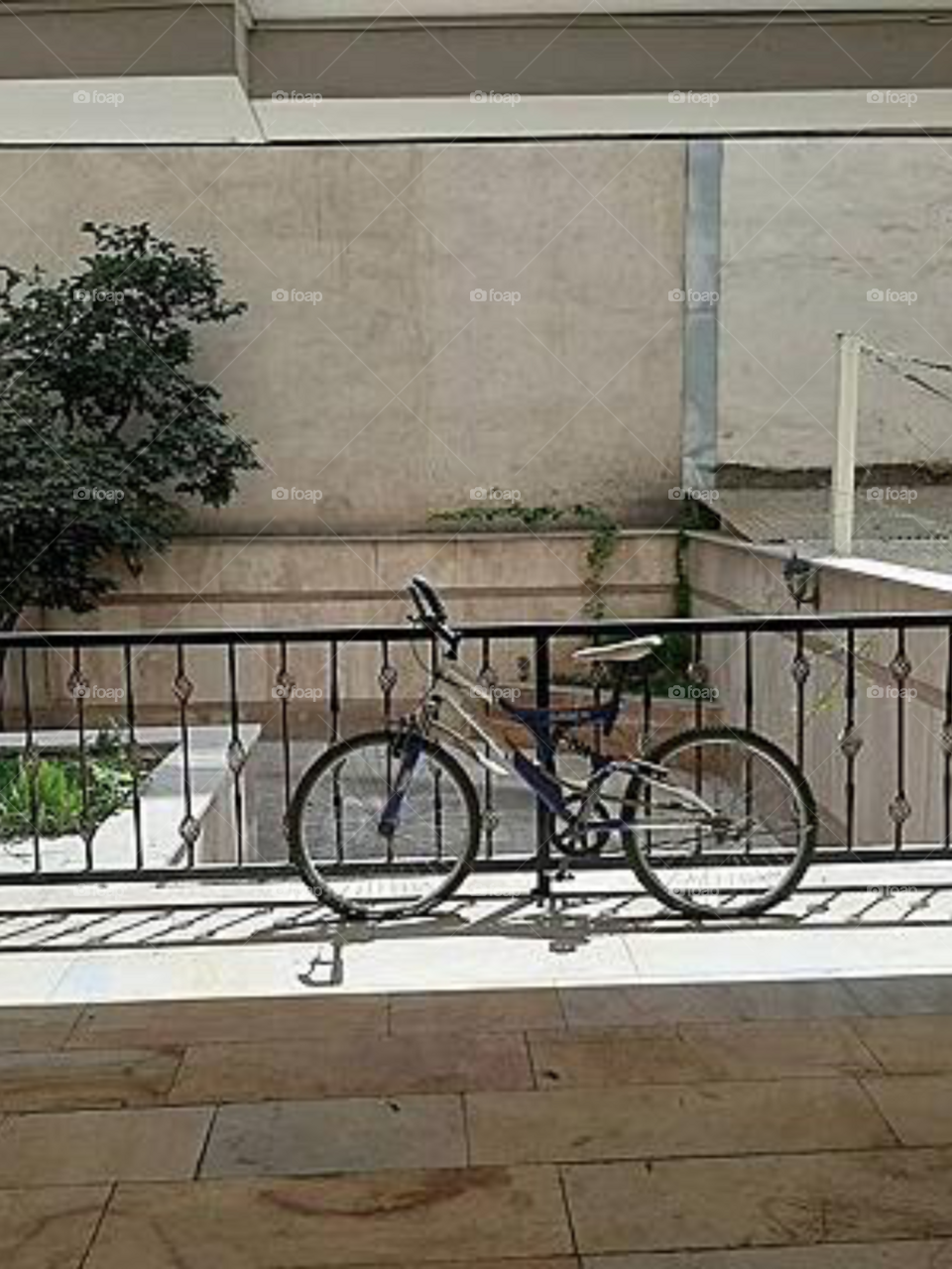 This bicycle is lonely, but waiting for a new friend