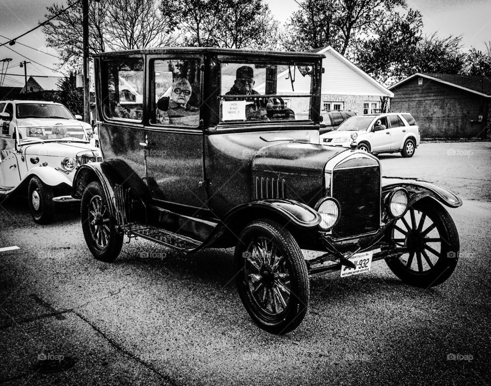 Old vintage vintage car. Model T automobile