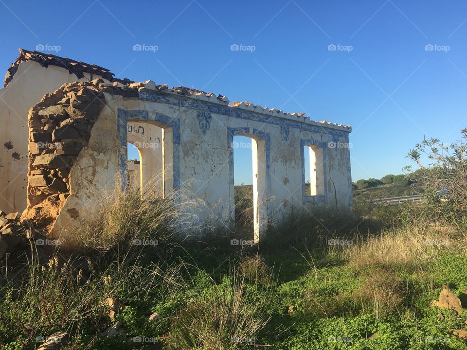 Old house without roof