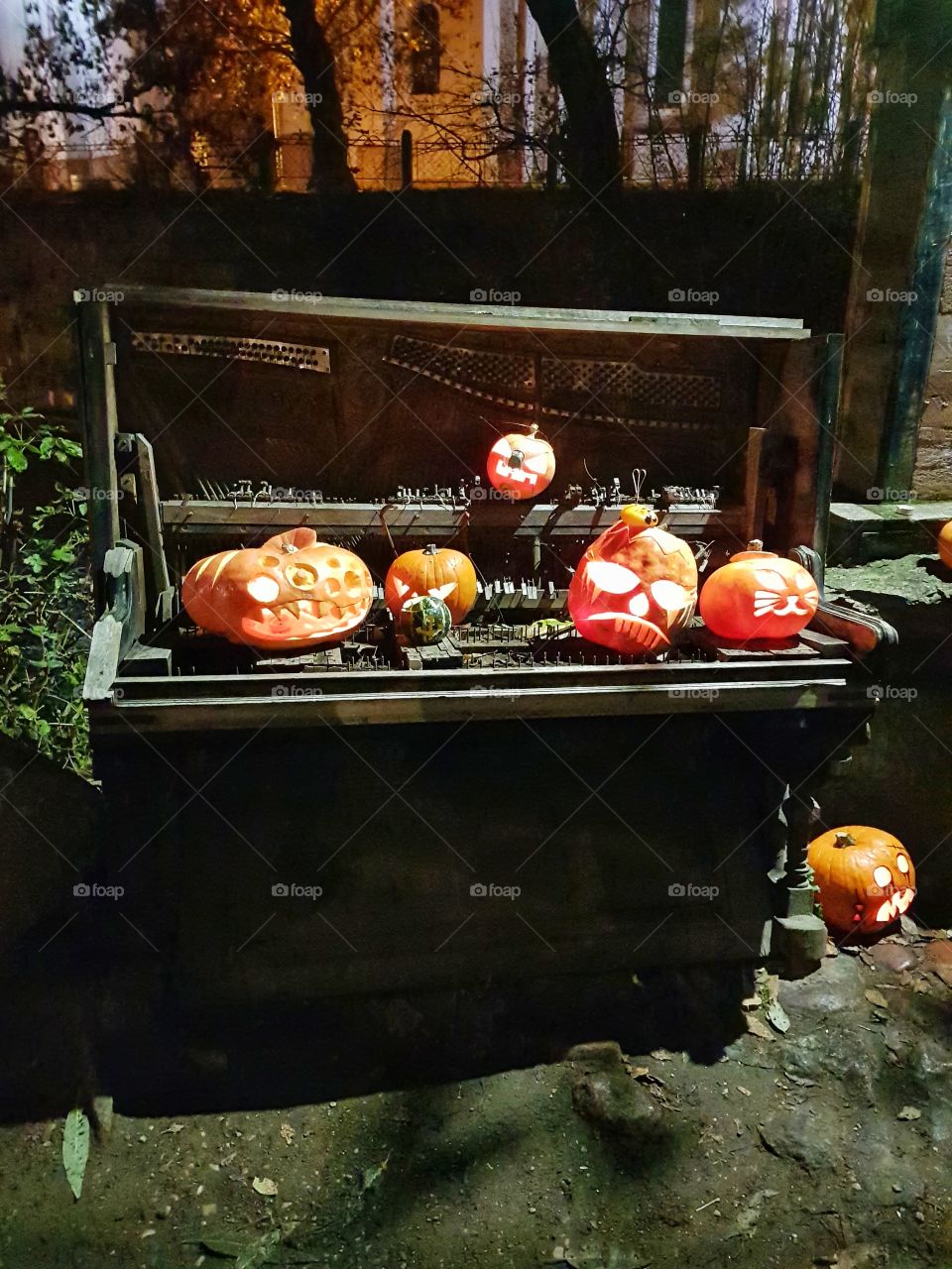 Scary pumpkins.