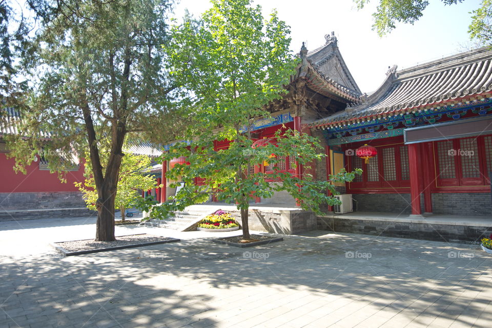 Asia, China, Beijing, chinese temple in summer