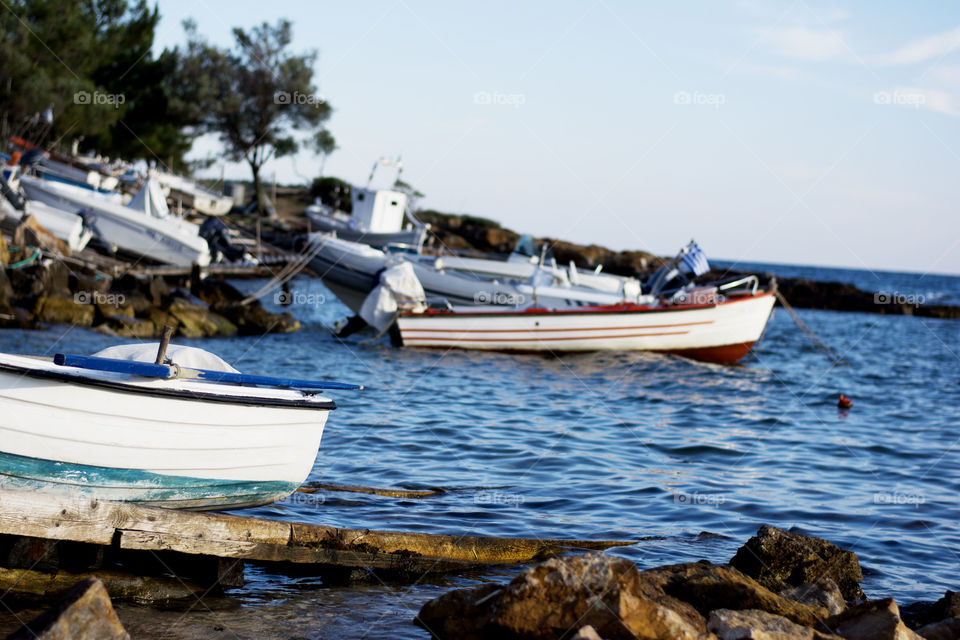 boats in the marine. fisherman boats in small marine