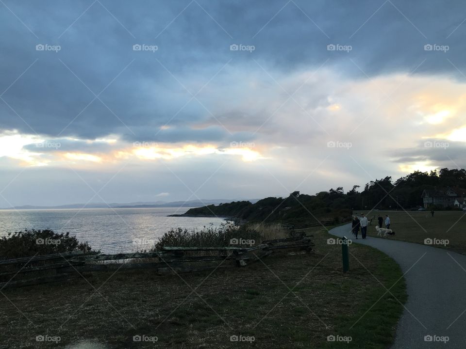 Sunset in Clover Point Park 