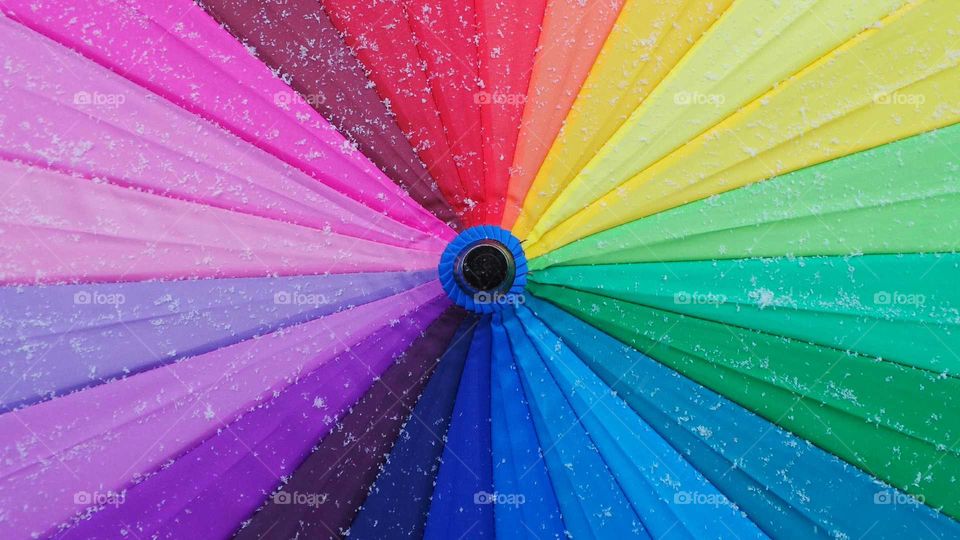 High angle view of a umbrella