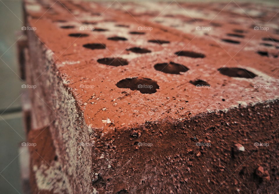 Close up of a brick