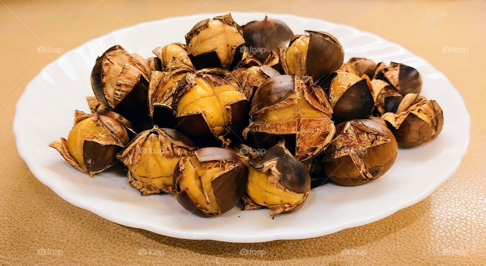 Roasted chestnuts🌰 Healthy foods 🌰