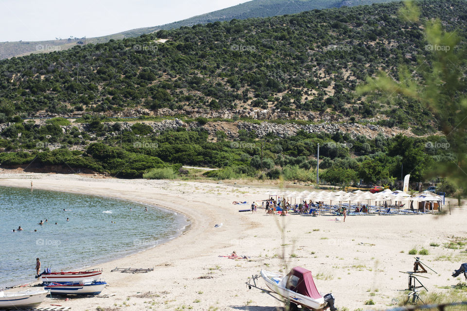 Skala Marion Beba beach. Skala Marion Beba beach in western part of Thassos island in Greece