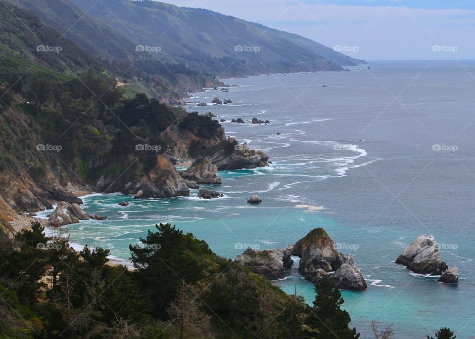 California Coastline. Big Sur CA