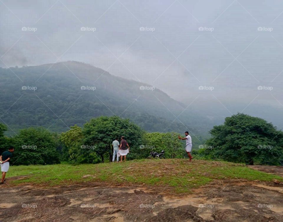 people take photos and videos of nature beauty