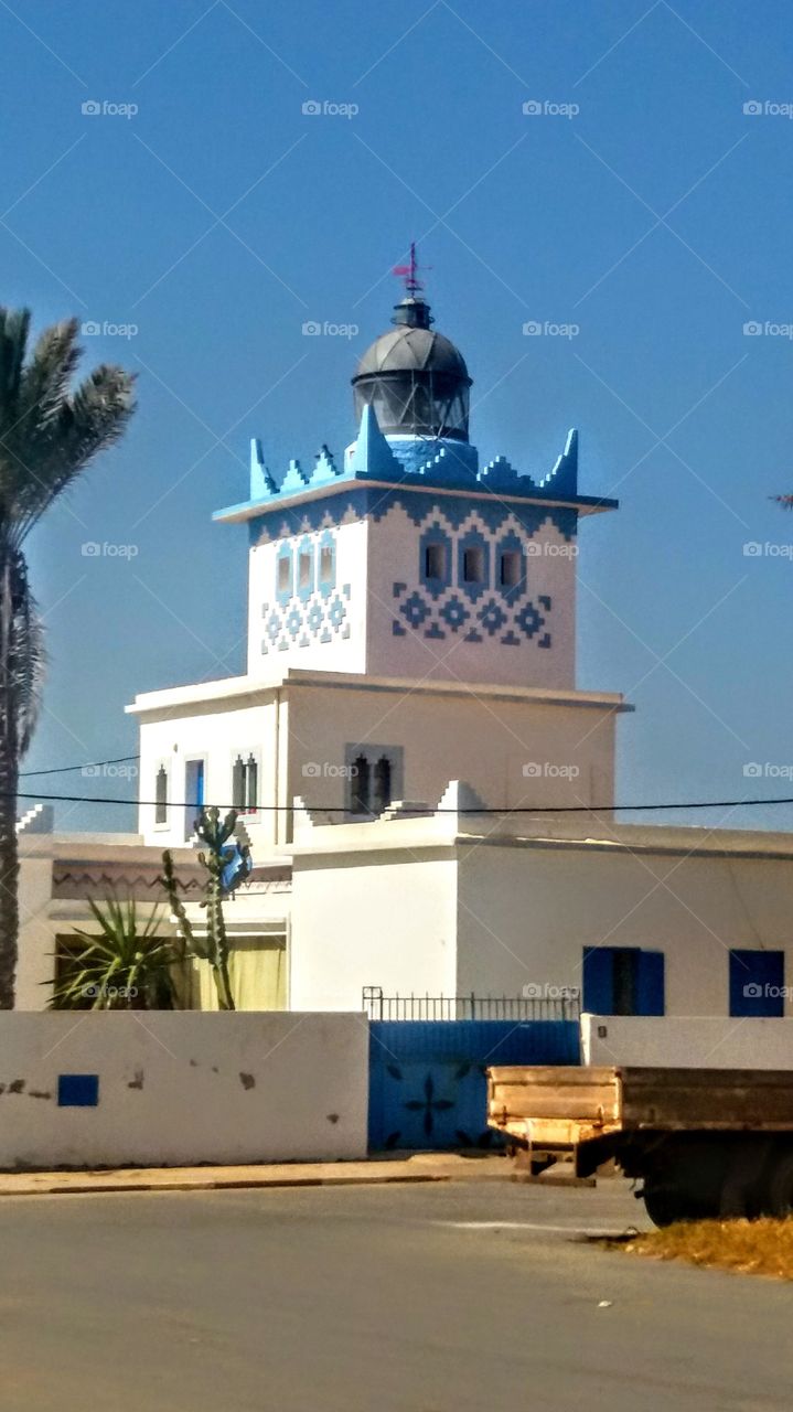 A picture was taken in Ifni city while I was walking ...This building dates back to the Spanish colonization of this quiet town on the Atalantic ocean
