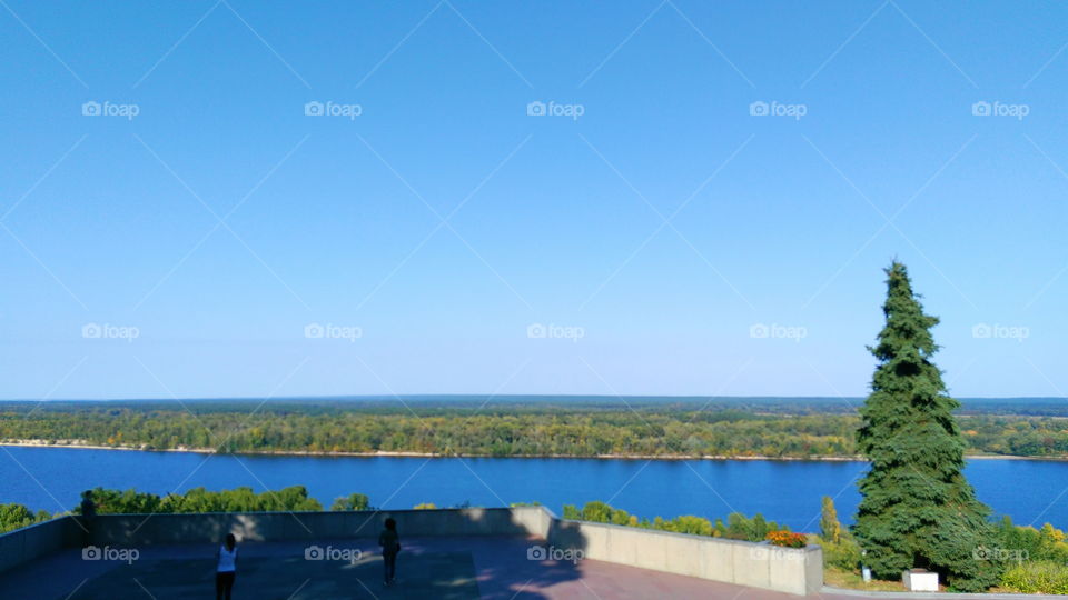 boundless water spaces of the Dnieper River in Ukraine