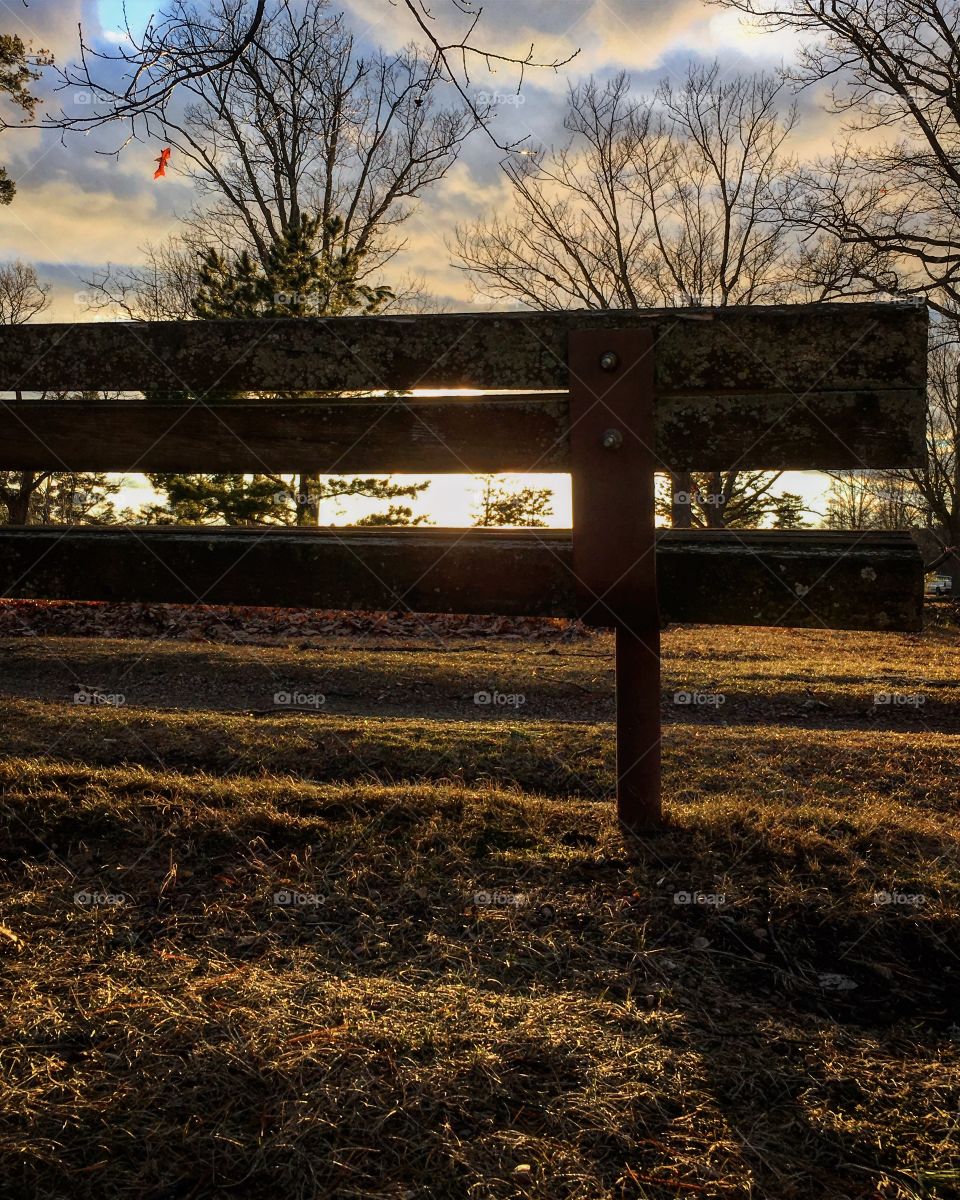 Sunset at park