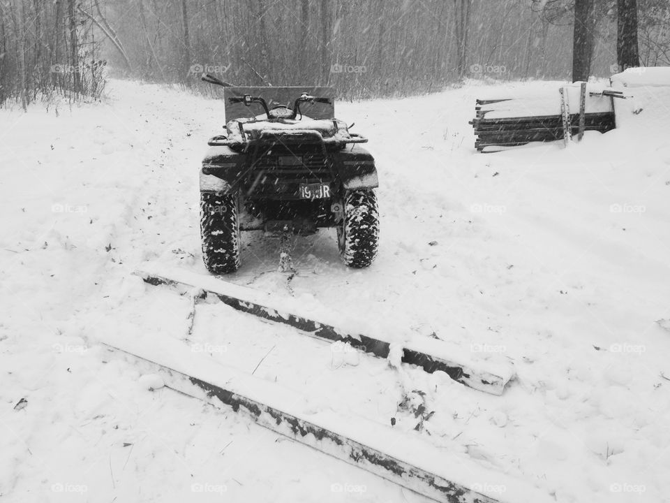 ATV in the snow