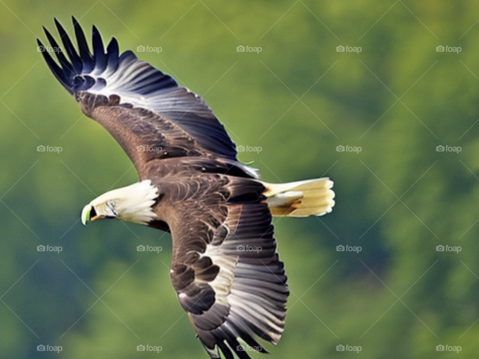 beautiful eagle flying