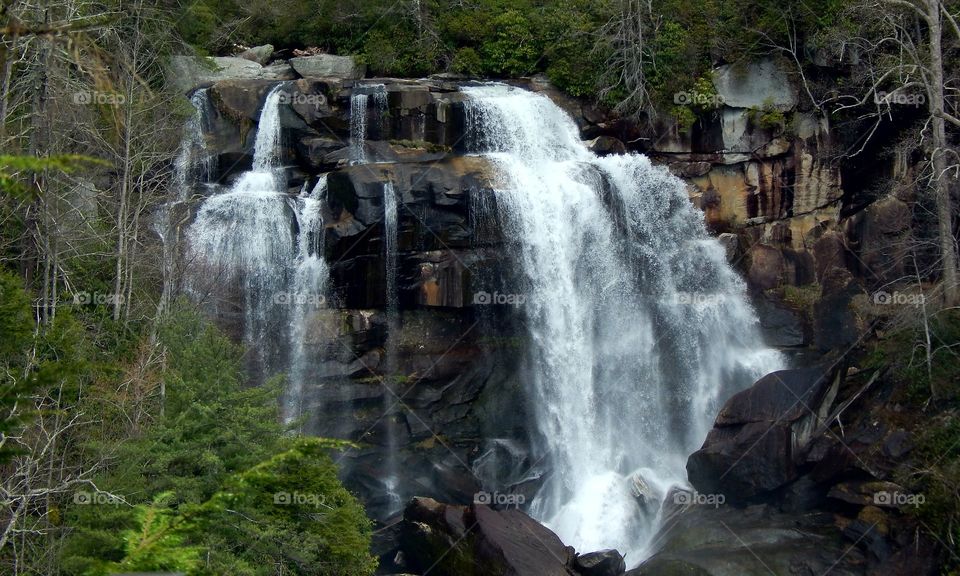Upper whitewater falls in North Carolina